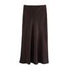 Transfronteiriço 2024 Verão Novo Roupas Femininas Estilo Europeu e Americano Moda Elegante Textura Cetim de Seda Saia Cintura Alta 8534899