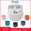 Fone de ouvido Bluetooth Cross-border Pro6 sem fio real intra-auricular de longa duração TWS esportivo sem fio Bluetooth