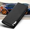 Dropshipping Clutch Longa Multifuncional com Zíper e Múltiplos Porta-Cartões, Clutch Pequena de Grande Capacidade, Carteira Masculina de Couro Genuíno