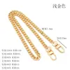 Cadena de Bolso de Nuevo Estilo Transfronteriza Correa de Repuesto de Metal Cadena Plana Color Oro Rosa de Alta Gama Cadena para Bolso de Hombro Único Cruzado en Stock