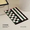 Alfombra de Piso a Cuadros Acolchada Transfronteriza para Baño del Hogar, Alfombra de Piso de Terciopelo Absorbente de Agua, Felpudo Antideslizante para Mesita de Noche