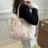 Nova Bolsa de Mão Estilo Chinês Feminina Grande Capacidade Estampada Casual Bolsa Tote Versátil Fashionável Bolsa de Ombro para o Trabalho Leve