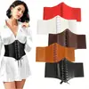 Cinturón Decorativo Mujer Cintura Elástica Sello Simple Todo Fósforo Vestido Camisa Cuatro Estaciones Moderno Correa Ancha Adelgazante