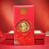 Sobre Rojo Puro Año del Caballo, Hazte Rico Inmediatamente, Atrae Riqueza, Moneda de Lámina de Oro, Moneda Conmemorativa, Regalo de Año Nuevo, Venta al por Mayor