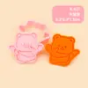 Forma de Biscoito Urso de Manteiga Inserção de Sobremesa Urso Biscoito Fondant Prensado à Mão Simulação 3D Ferramenta de Prensagem para Assar