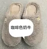 Pantuflas Esponjosas de Lana de Cordero para Mujer Invierno Interior Hogar Cálidas Antideslizantes Suela Gruesa Pantuflas de Algodón Estilo Pareja Pantuflas de Algodón con Felpa Adicional
