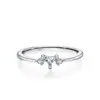Anillo de Plata de Ley S925 Nuevo Estilo Genial Geométrico Marqués Circón para Mujer Diseño Simple Moda Ropa de Trabajo Anillo Delgado Anillo