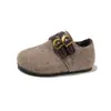 Zapatos de Algodón Birken Estilo Coreano de Lunares de Peluche para Niños Mocasines de Lana de Invierno Zapatos de Piel para Niños y Niñas Zapatos de Moda de Princesa