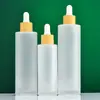 Frasco Conta-gotas de Vidro Fosco 20ml com Tampa de Madeira, Frasco Dispenser de Óleo Essencial Fosco de Ombro Plano, Frasco Vazio