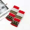 Luvas de Tricô Coloridas Estilo Novo Floco de Neve de Natal Transfronteiriças Fair Isle Quentes Luvas de Lã Tricotadas com Tela de Toque