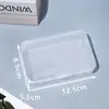 Caixa de Armazenamento Caixa Quadrada Pequena Caixa Quadrada de Plástico Transparente Caixa Quadrada Pequena Caixa de Fones de Ouvido Caixa de Armazenamento de Joias Caixa para Peças Pequenas