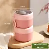 Acero Inoxidable 304 Taza Grande para Desayuno Taza para Avena Aislante con Tapa y Cuchara Taza para Leche Portátil Gachas para Estudiantes y Trabajadores de Oficina