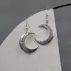 Brincos de Lua Mais Vendidos Transfronteiriços, Pendentes Longos, Simples Elegantes, Brincos Retrô, Personalidade Feminina, Brincos Versáteis da Moda