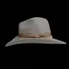 Venta al por mayor de fábrica moda cinta decorativa sombrero de lana sombrero de fieltro de oveja gris
