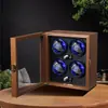 Rotor para Relógio com Padrão de Fibra de Carbono, Couro de Alta Qualidade, Suporte para Relógio Mecânico, Caixa de Armazenamento Anti-Magnética, Dispositivo de Enrolamento