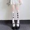 Calcetines Blancos de Encaje Estilo Puro Deseo Hasta la Pantorrilla Calcetines JK Estilo Japonés Media Pierna Lolita Calcetines Blancos de Red W056