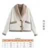 Exportación Transfronteriza Ropa de Mujer al por Mayor Nueva Moda 2024 Estilo Europeo y Americano Otoño e Invierno Chaqueta con Solapa Integrada de Piel