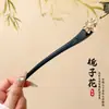 Horquilla floral para mujer, nueva horquilla de madera antigua estilo chino, horquilla Hanfu, horquilla de alta gama, horquilla de estilo chino tradicional para recogidos, accesorio para el cabello