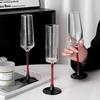 Copa de champán tipo cáliz rojo estilo europeo, copa de cóctel especial de bar de cristal de cristal creativo premium