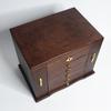 Caja de Joyería de Madera Antigua Multifuncional de Gran Capacidad con Cerradura Caja de Almacenamiento de Joyería Estilo Chino Caja para Collares y Aretes