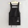 Delantal corto resistente al agua para servicio de comedor, ropa de trabajo con logo impreso, delantal de moda antimanchas para belleza y peluquería, uso en cocina y hogar