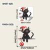 Fun-F891 Atmósfera Navideña Creativa Gato Negro Pequeño Entrada de Sala de Estar Embellecimiento del Hogar Pegatinas Decorativas Venta al por Mayor Transfronteriza