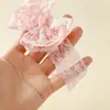 Conjunto de faixas de cabelo para bebê, adereços de cabeça para mesversário de recém-nascido, laço de renda, festa de primeiro aniversário do bebê, caixa de presente de acessório de cabelo de Ano Novo