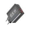 Cargador Rápido Multi-Puerto de 65W Adecuado para Huawei Apple USB Cargador Rápido para Teléfono Móvil Cargador Rápido para EE. UU. y Europa Qc3.0