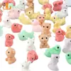 Dibujos Animados Lindos Mini Animales Resina DIY Accesorios para Joyería Creativos Pequeños Adornos de Escritorio Llavero Venta Mixta