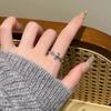 Anillo Cruzado Punk Estilo Retro Oscuro Europeo y Americano Diseño de Nicho Femenino Anillo de Personalidad Masculino Apertura Ajustable