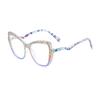 Montura de Gafas Ojo de Gato Lisas de Nuevo Color Transfronterizo Estilo Adelgazante Moda Europea y Americana Combinación de Colores Luz Azul Antirreflejo Espejo Plano Bl917