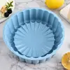 Nuevo molde redondo de silicona para pastel, molde para mousse de girasol, resistente a altas temperaturas, fácil de desmoldar, herramienta para hornear postres circulares