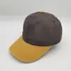 Nova boné de beisebol versátil e estiloso, de algodão puro, com blocos de cor, lavado, vintage, 100% algodão, com aba macia