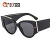 Gafas de Sol Ojo de Gato de Montura Grande Ch2857 Decoración de Patrón Colorido a Juego Transfronterizas Europeas y Americanas Elegantes Gafas de Sol para Mujer