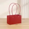 Bolsa Tote com Flores Dia do Professor Embalagem Floral Materiais à Prova d'Água Laminada Kraft Texturizado Macaron Bolsa Tote com Flores