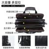 Moda Transfronteriza Bolso de Cuero Genuino para Hombre Maletín de Negocios Bolso Cruzado Retro para Hombre Bolso para Computadora de Cuero Genuino de 15.6 pulgadas