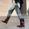 Botines de Tobillo con Funda de Tacón de Gato para Mujer Botas Desnudas Otoño e Invierno Nuevos Botines de Tobillo para Mujer de Piel de Vaca con Punta Fina y Tacón Medio