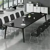 Mesa de conferencias rectangular de alta gama, mesa pequeña moderna minimalista para reuniones y capacitación, banco de trabajo en forma de barra, mesa larga, escritorio de oficina