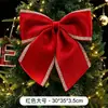 Novas decorações de laços de Natal transfronteiriços com strass, laços de Natal de esponja para vitrines e enfeites para árvores de Natal