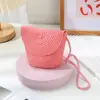 Bolsa de Palha para Férias de Verão na Praia Bolsa Colorida Tecida 2025 Nova Bolsa de Palha Boêmia Bolsa Pequena Transversal Feminina