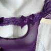 Rose Cloud Lencería Sexy Encaje Morado Transparente Falda de Cadera Deseo Puro Tentación Qqny Pijama Sexy Divertido para Mujer