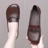 Nuevos Zapatos de Madre de Suela Blanda para Otoño 2026 para Mujeres de Mediana Edad y Mayores, Suela de Goma Antideslizante, Mocasines Cómodos sin Cordones, Zapatos Planos Versátiles