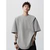 Camiseta de Manga Corta Holgada para Hombre Verano Estilo Americano High Street Deconstruida Cuello Redondo Jersey Diseño de Marca Trendy Camiseta Holgada