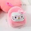 Monedero de Felpa Lindo de Dibujos Animados, Estuche para Auriculares de Muñeca 3D Femenino, Bolsa Portátil con Cremallera para Guardar Monedas al por Mayor