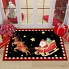 Alfombra Navideña Más Vendida Transfronteriza, Felpudo Decorativo de Terciopelo de Cristal con Ambiente Festivo, Alfombrilla Resistente a Manchas y al Desgaste, Se Puede Enviar en Nombre de Otros