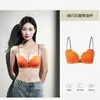 Sujetador sin costuras para mujer de busto pequeño, con efecto push-up para prevenir la flacidez y realzar el volumen, con un busto estilo cómic con pedrería brillante, tirantes finos y cómoda transpirabilidad