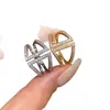 Anel Aberto Geométrico Vazado Banhado a Ouro 18k Real com Zircônia Estilo Frio de Luxo Leve High-End Anel para Dedo Indicador Joias para Mãos Femininas