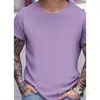 [Camiseta de algodón talla europea] Unisex Suave Cuello Redondo Transpirable Verano Casual Diseño Casual Corte Regular,