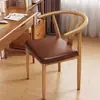 Cadeira de avô, cadeira com encosto, cadeira de jantar, design moderno e minimalista, mesa de jantar comercial, banqueta de restaurante em formato de chifre de boi, encosto, cadeira de chá de ferro forjado