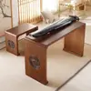 Mesa Taburete de Madera Maciza para Guqin Resonancia Mesa de Paulownia para Guzheng Mesa Antigua de Estudio China Mesa para Caligrafía Mesa para Caligrafía y Pintura Mesa de Té Zen